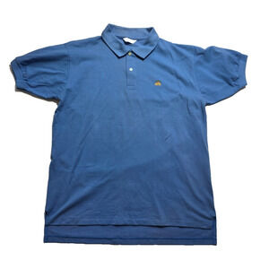 Vintage Brooks Brothers Gold Fleece Light Blue Cotton Polo Shirt Size XL